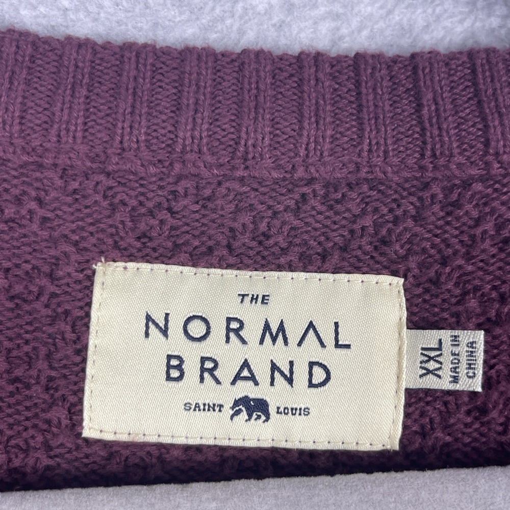 The Normal Brand Textured Crewneck Sweater Mens XXL Cozy Classic Outdoors - Picture 9 of 9